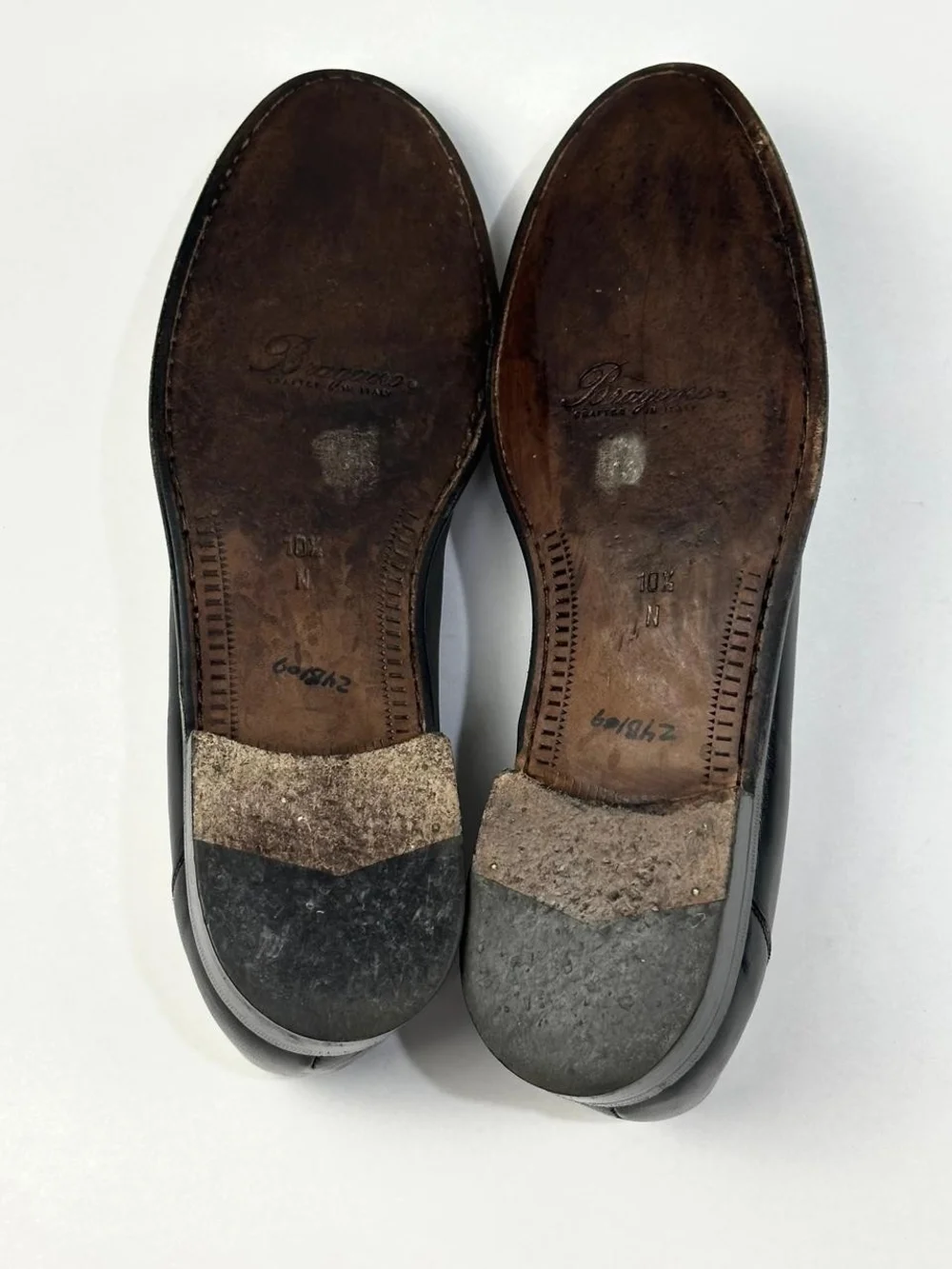 Bragano Cole Haan Italian Mens 10.5 N Black Leather Venetians Slip On Loafers